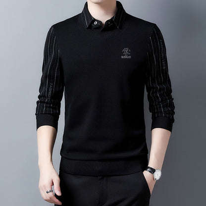 Herren Strickpullover Eleganter Stehkragen Modern