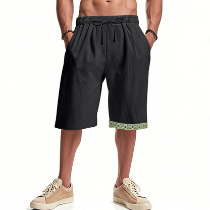 Herren Bermudashorts Bequem Elastisch Mit Kordelzug