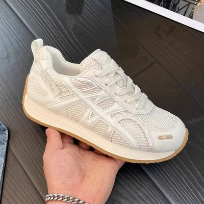 Damen Sneaker Sportlich Atmungsaktiv Metallic - BerlinGlamour