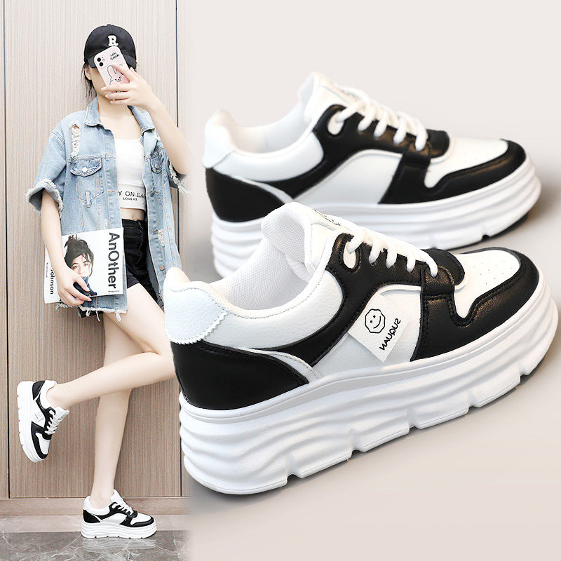 Damen Plateau Sneaker Hohe gepolsterte Sohle Komfort Schuhe - BerlinGlamour