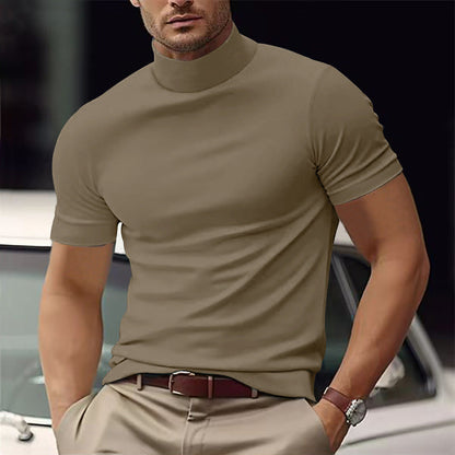 Herren T-Shirt Kurzarm Turtleneck Modern Berlin Style