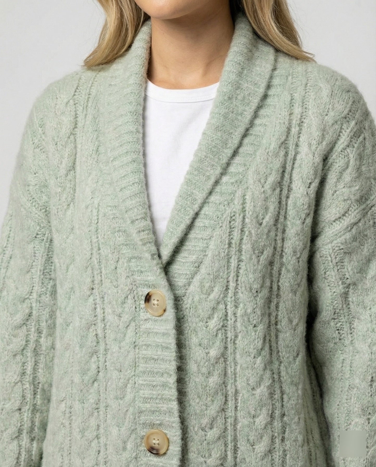 Damen Langstrickjacke Weich Flauschig Extrabreit