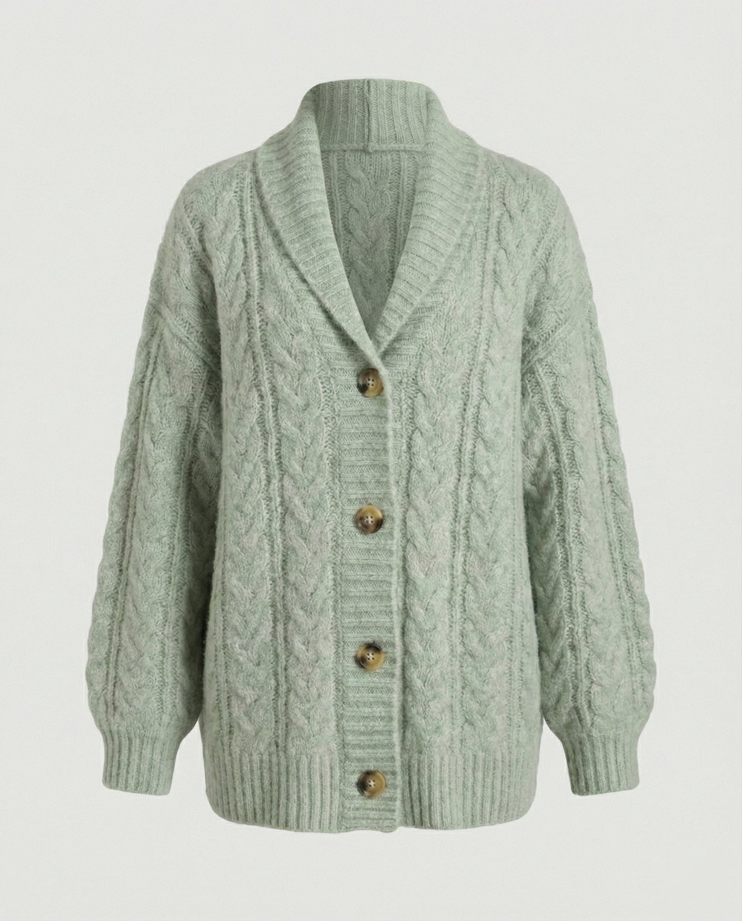 Damen Langstrickjacke Weich Flauschig Extrabreit