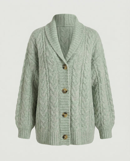 Damen Langstrickjacke Weich Flauschig Extrabreit