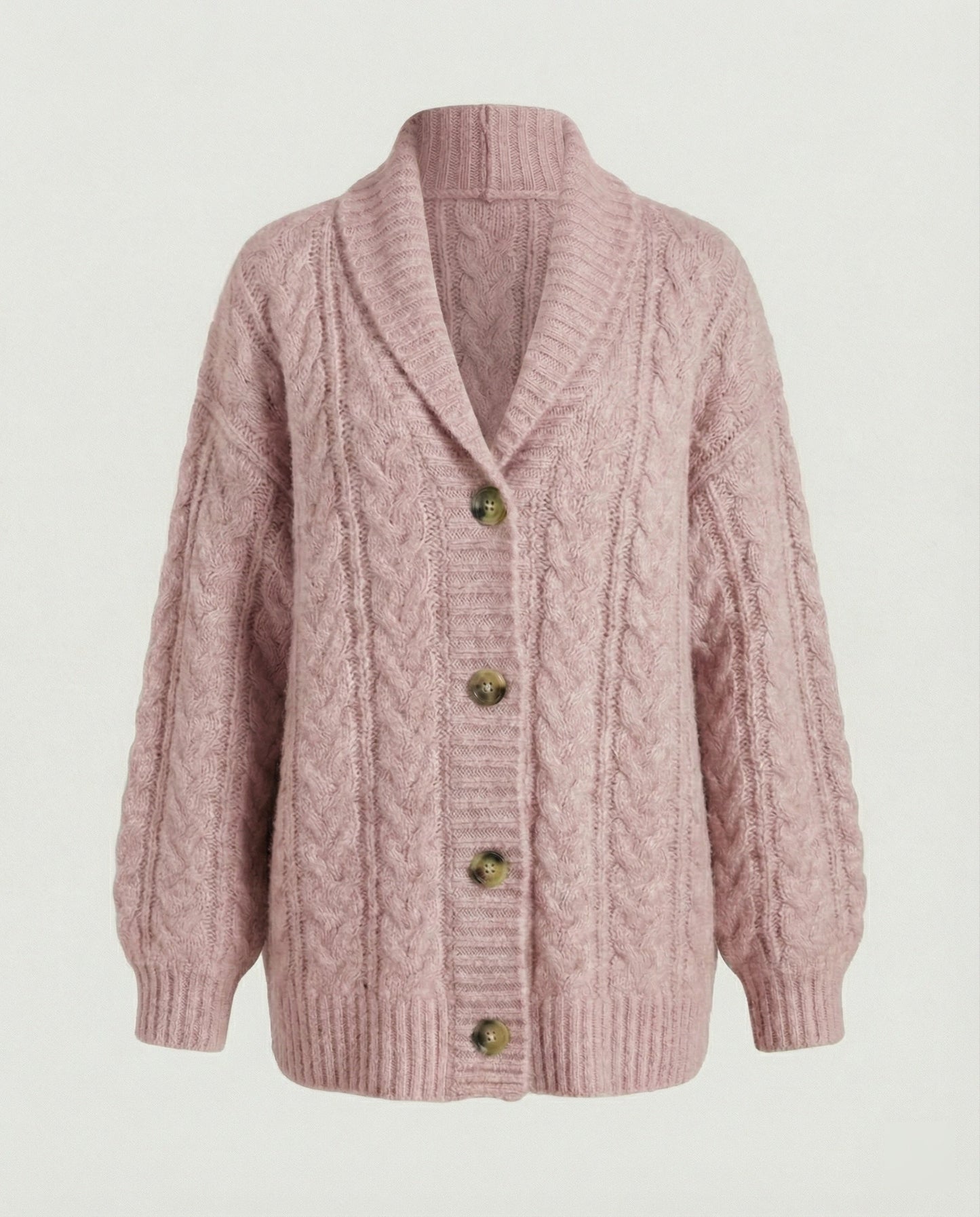 Damen Langstrickjacke Weich Flauschig Extrabreit