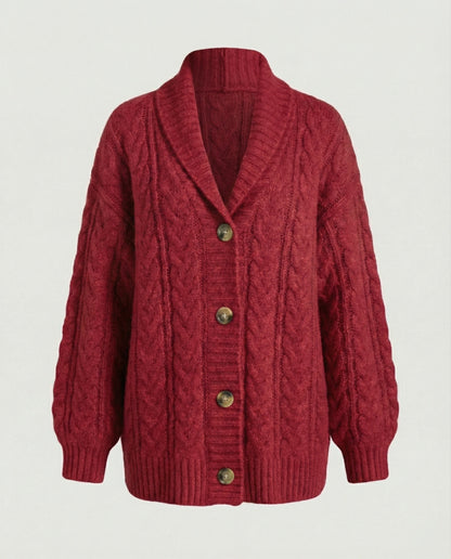 Damen Langstrickjacke Weich Flauschig Extrabreit