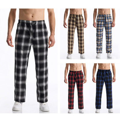 Herren Pyjama-Hose Flanell Bequem Gummibund Komfort
