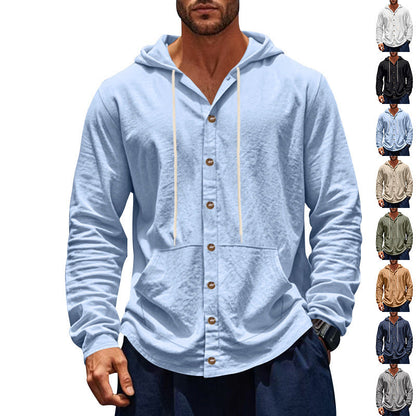 Herren Kapuzenpullover Lässig mit Knöpfen Urban Style - BerlinGlamour