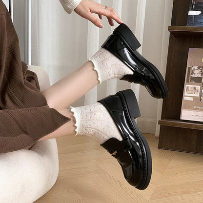 Damen Mokassins Elegant Metall Dekor Schuhe Modisch