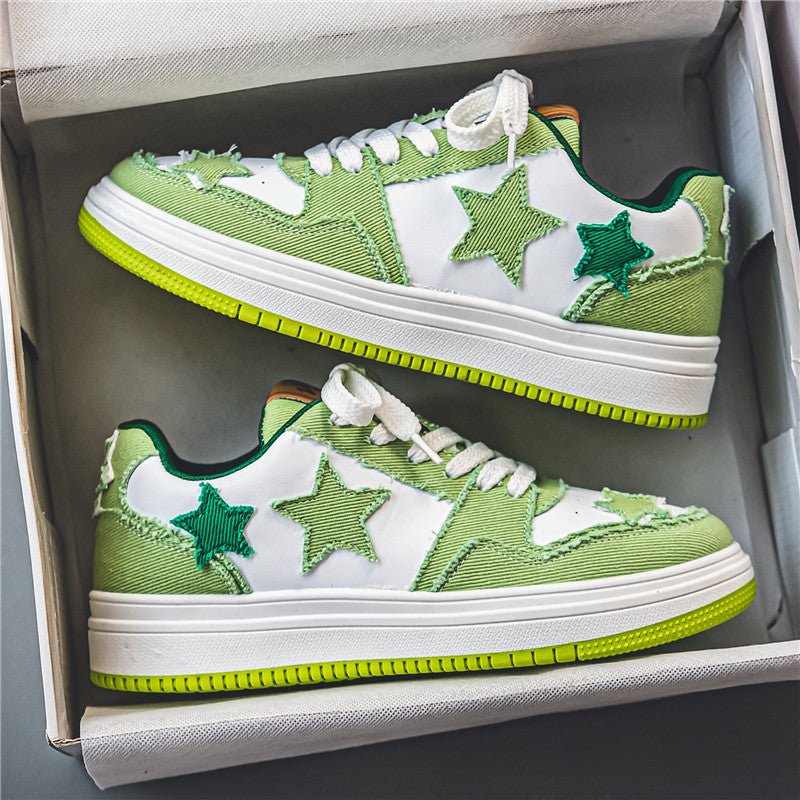 Damen Sneaker Sternendesign Lässig Modisch
