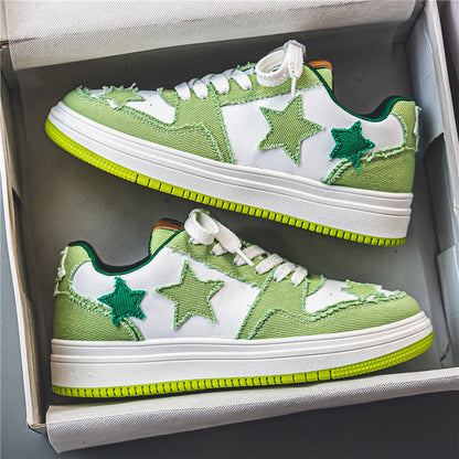 Damen Sneaker Sternendesign Lässig Modisch