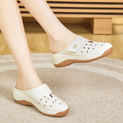 Damen Clogs Bequem Cut-Out Design Flexibles Fußbett