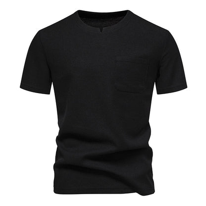 Herren Kurzarmshirt Strukturmuster Modern Trendy