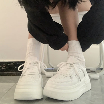 Damen Sneaker Plattform Bequem Gepolstert Modisch