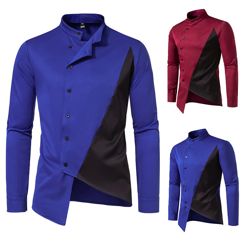 Herren Businesshemd Modern Asymmetrisch Berlin Stil