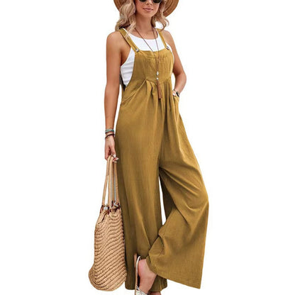 Damen Latzhose Weite Bequem Verstellbar Elegant