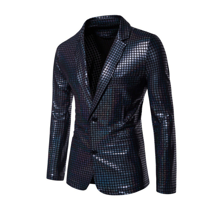 Herren Smokingjacke Elegant Glitzernd Schwarze Gala