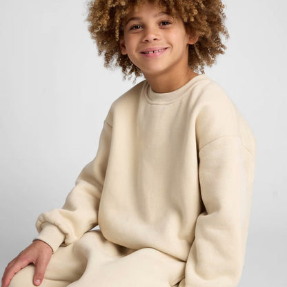 Damen Sweatshirt Oversized Schultern Hochkragen Bequem