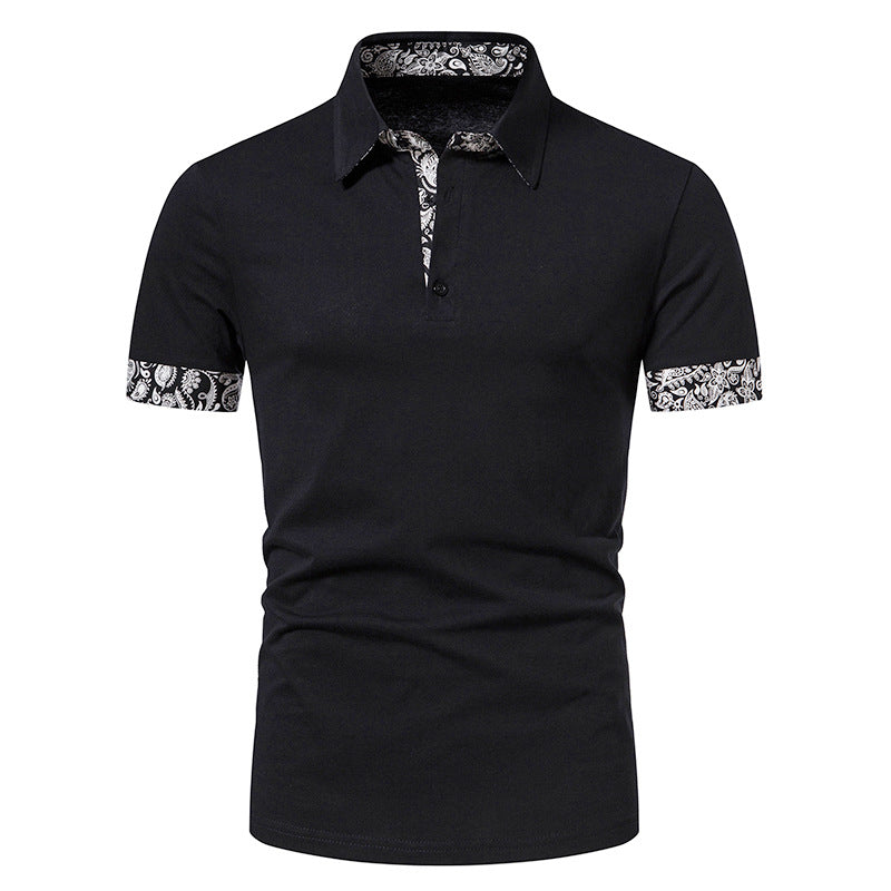Herren Poloshirt Paisley Muster Sportlich Elegant