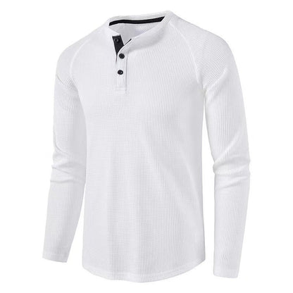 Herren Longsleeve Elegantes Hemd Mit Knöpfen Modern