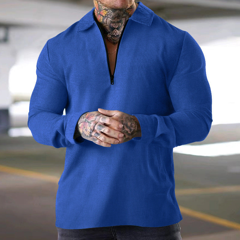 Herren Poloshirt Lässig Modern Reißverschluss Qualität