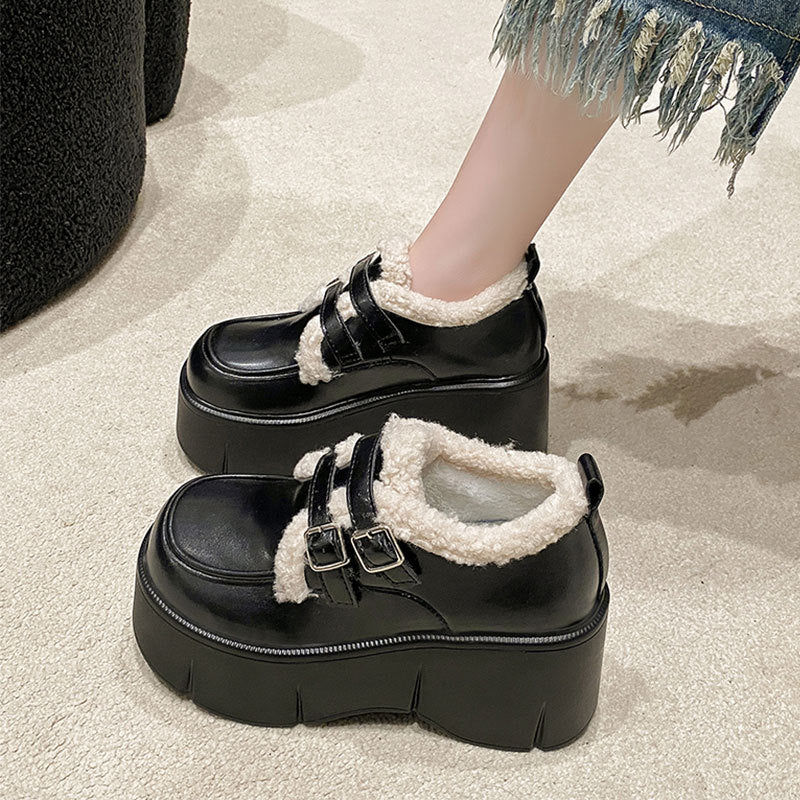 Damen Schuhe Plattform Moderne Schnalle Weich