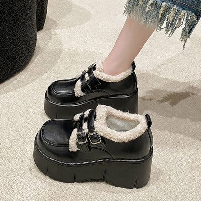 Damen Schuhe Plattform Moderne Schnalle Weich
