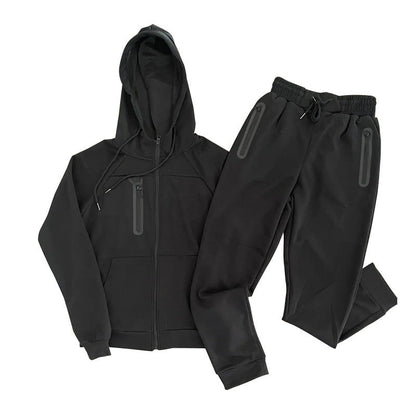 Herren Sportanzug Hoodie Jogger Set Funktionstaschen Modern