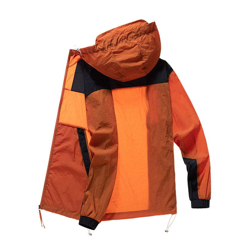 Herren Funktionsjacke Winddicht Verstellbares Kapuzenjacket Outdoor - BerlinGlamour