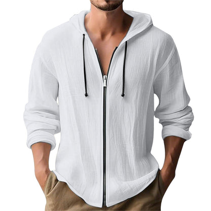Herren Kapuzenjacke Lässig Reißverschluss Modern