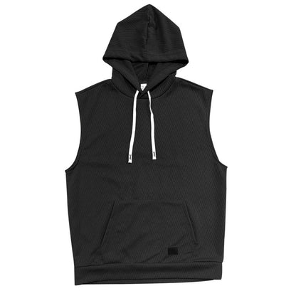 Kapuzenshirt Ärmellos Unisex Modern Strukturstoff