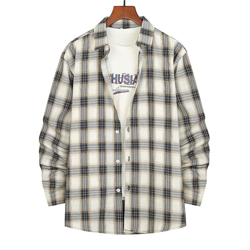 Herren Flanellhemd Karomuster Bequem Modern