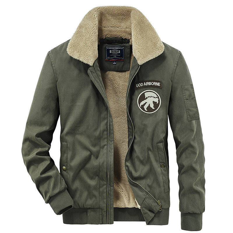 Herren Übergangsjacke Warm Sherpa-Futter Outdoor