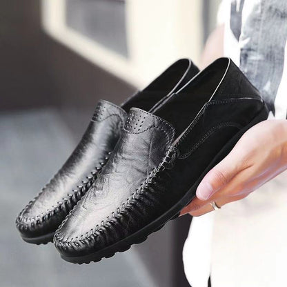 Damen Mokassin Leder Schuhe Handgenäht Elegant