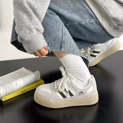 Damen Sneaker Retro-Stil Hochwertig Komfortabel