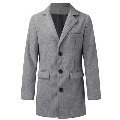 Herren Wollmantel Warm Modern Schlank