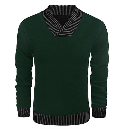 Herren Strickpullover Eleganter Schalkragen Modern