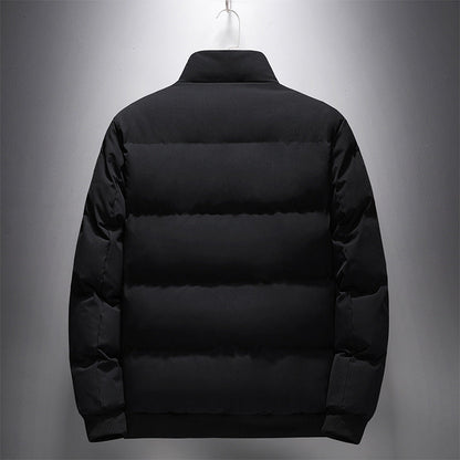 Herren Daunenjacke Warm Winter Schwarz