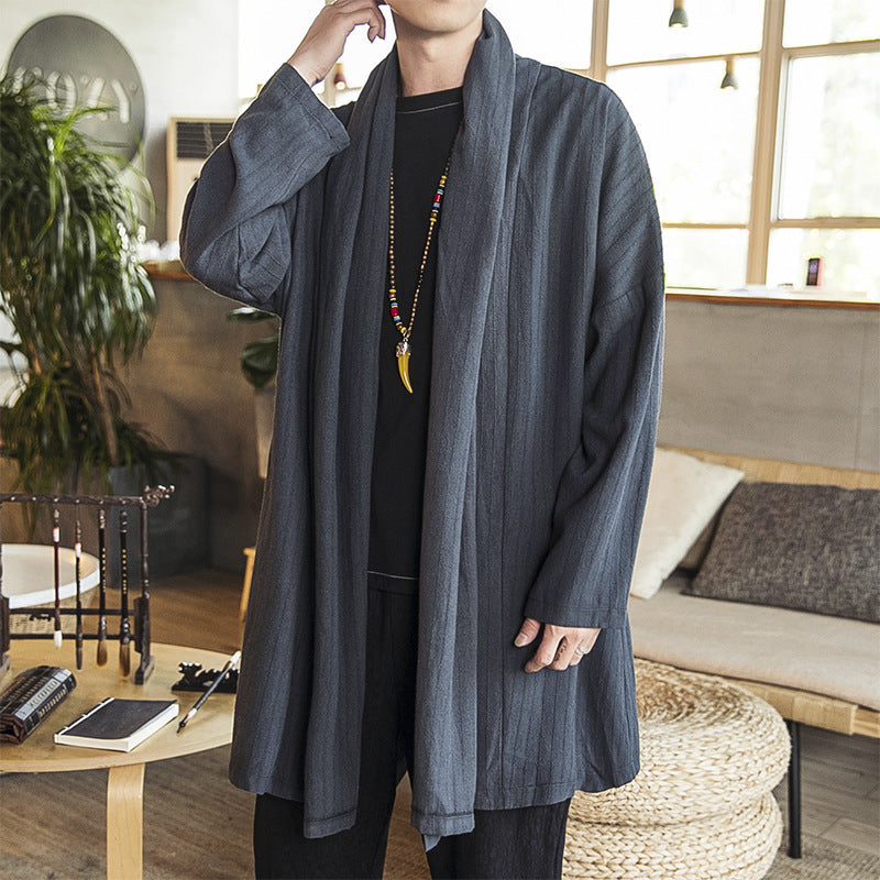 Herren Kimono-Jacke Lässig Elegant Weich