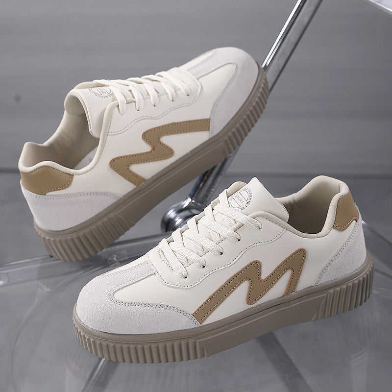 Damen Sneaker Minimalistisch Rutschfest Weiß
