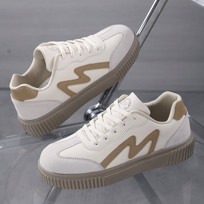Damen Sneaker Minimalistisch Rutschfest Weiß