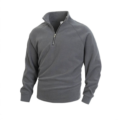 Herren Fleece Pullover mit Halbem Reißverschluss Berlin-Glamour