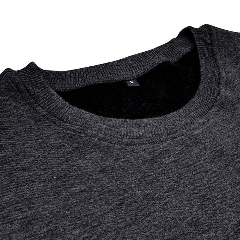 Bequemes Herren Sweatshirt Rundhals Grau Casual