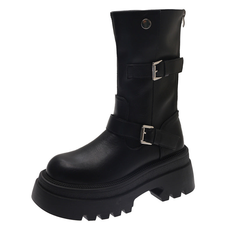 Damen Stiefel Kniehoch Schuhe Modisch Robust