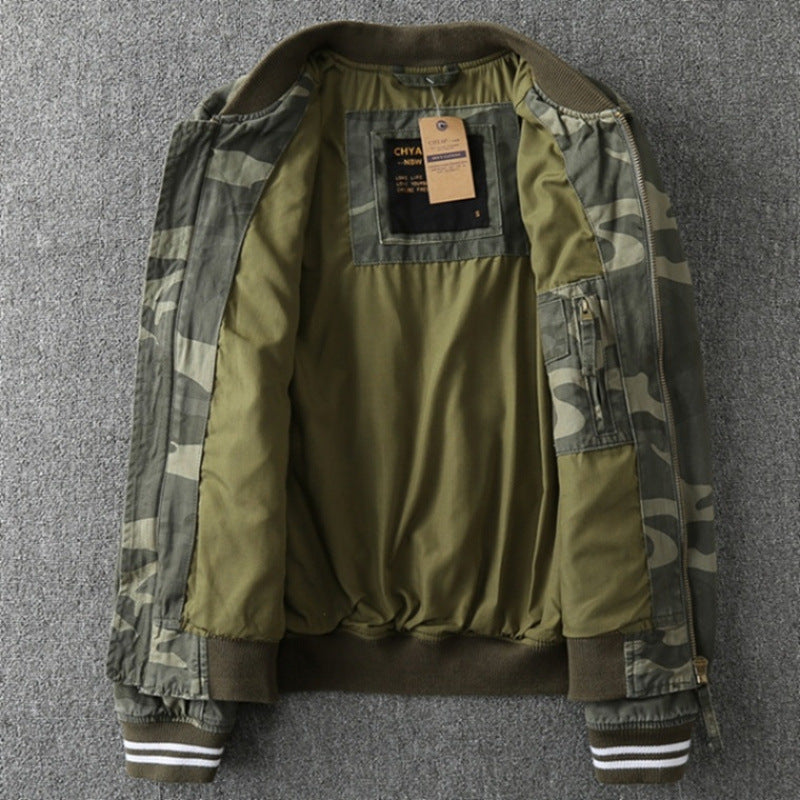 Herren Bomberjacke Camouflage Militärstyle Modern