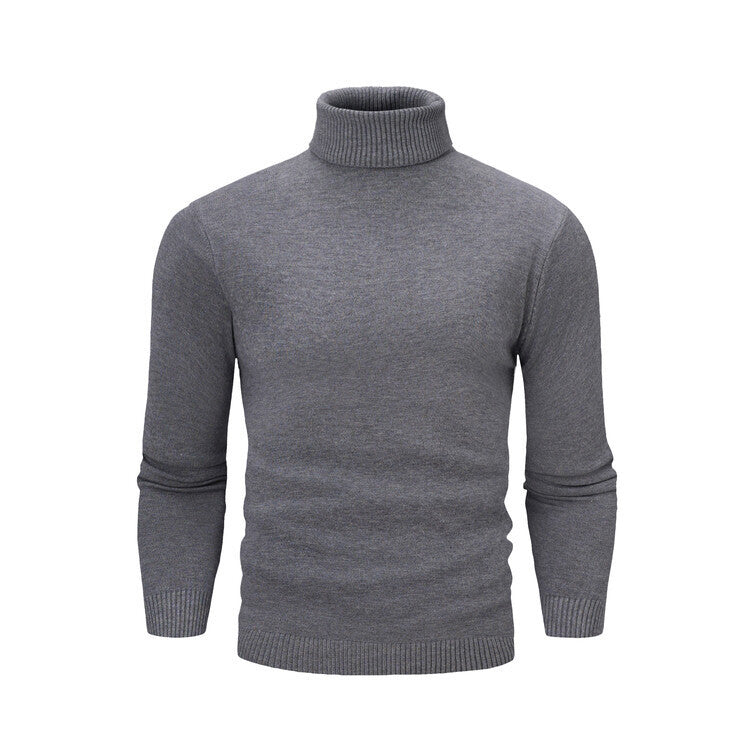 Herren Pullover Merinowolle Rollkragen Elegant Warm