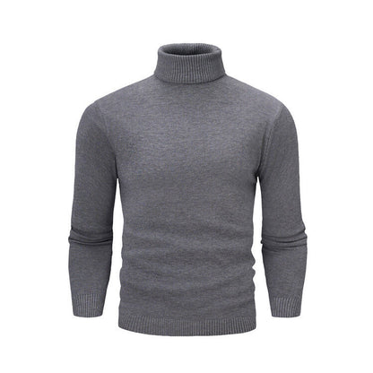 Herren Pullover Merinowolle Rollkragen Elegant Warm
