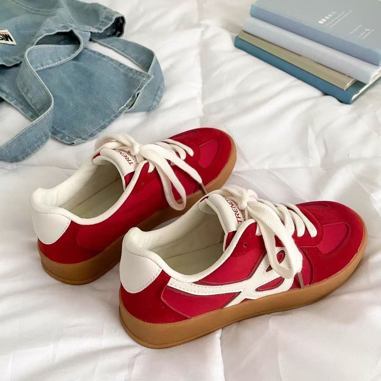Damen Sneaker Retro-Style Bequem Hochwertig