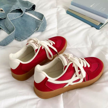Damen Sneaker Retro-Style Bequem Hochwertig