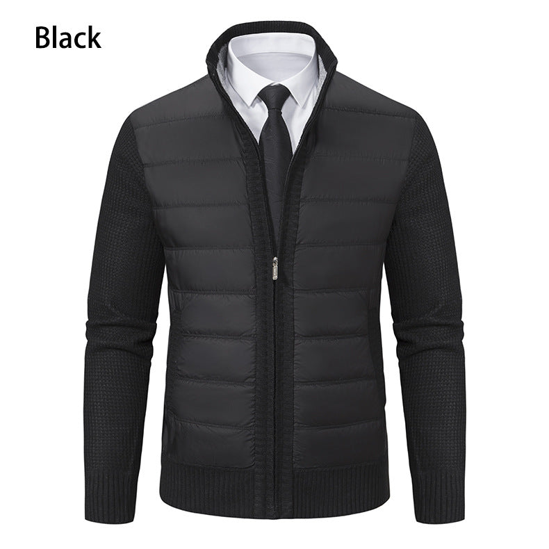 Herren Übergangsjacke Gefüttert Warm Hochkragen Modern